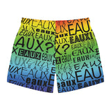 EAUX BLACK ON RAINBOW  SWIM TRUNKS