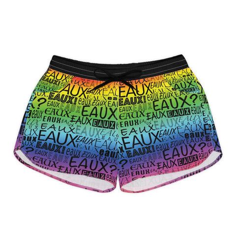 EAUX BLACK ON RAINBOW WOMEN'S CASUAL SHORT
