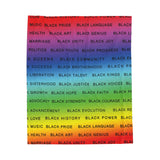 BLACK MAGIC RAINBOW BLACK  PLUSH BLANKET