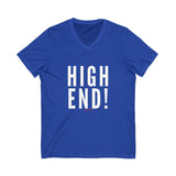 HIGH END WHITE UNISEX V-NECK T-SHIRTS