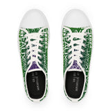EAUX- WHITE ON MARDI GRAS  LOW-TOP SNEAKERS WHITE-SOLE