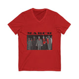 MARCH - BLACK UNISEX V-NECK T-SHIRT
