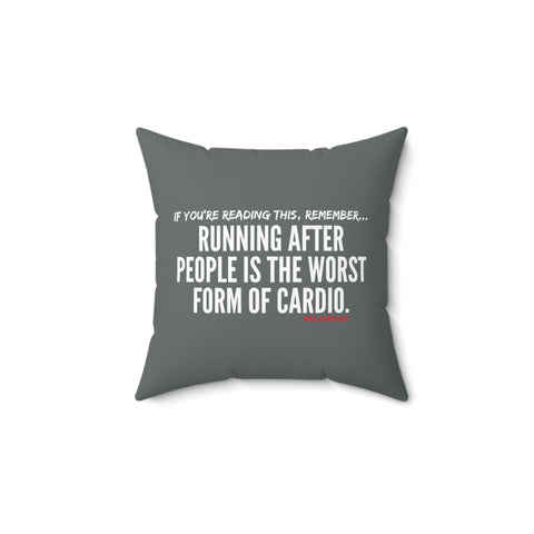 Funny Motivational Square Pillow, Home Decor, Gift for Fitness Lovers, Couch Cushion, Spruce Up Your Space, Unique Pillow