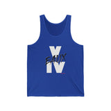 V EAUX IV - WHITE W/ BLACK EAUX UNISEX TANK TOP