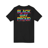 BLACK GAY PROUD UNISEX V-NECK T-SHIRTS