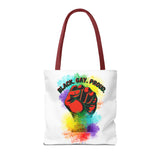 BLACK GAY PROUD FIST TOTE BAG
