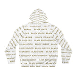 BLACK MAGIC - GOLD LETTERS AOP ZIP HOODIE