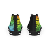 EAUX BLACK ON RAINBOW HI-TOP SNEAKERS WHITE SOLE