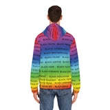 BLACK MAGIC RAINBOW BLACK AOP ZIP HOODIE