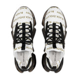 BLACK MAGIC - GOLD LETTERS MESH SNEAKERS