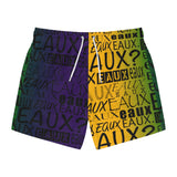 EAUX BLACK ON MARDI GRAS SWIM TRUNKS