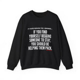 HELP THEM PACK UNISEX SWEATSHIRT