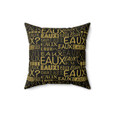 EAUX - GOLD THROW PILLOW