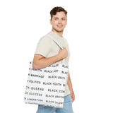 BLACK MAGIC - BLACK LETTERS TOTE BAG