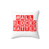 ALLBLOCKSMATTER_Red THROW PILLOW