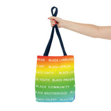 BLACK MAGIC RAINBOW WHITE  TOTE BAG