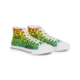 EAUX BLACK ON RAINBOW HI-TOP SNEAKERS WHITE SOLE