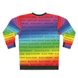 BLACK MAGIC RAINBOW BLACK AOP UNISEX SWEATSHIRTS