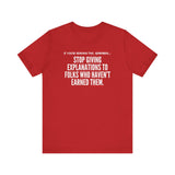EXPLANATION UNISEX SHORT SLEEVE T-SHIRT