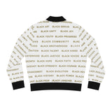 BLACK MAGIC - GOLD LETTERS AOP WOMEN'S BOMBER JACKET