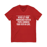 DIMINISHED FAITH UNISEX V-NECK T-SHIRT