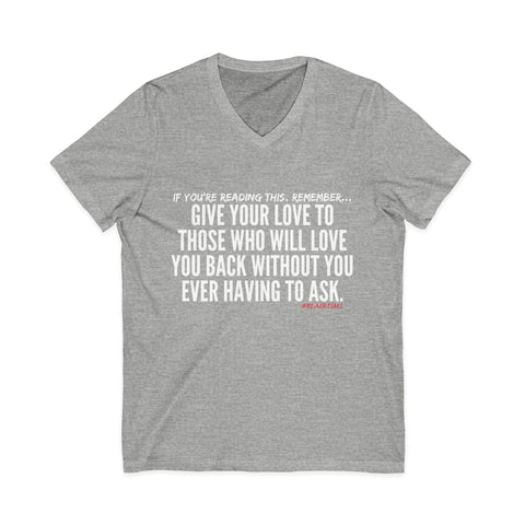 GIVE YOUR LOVE UNISEX V-NECK T-SHIRTS