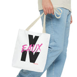 V EAUX IV - BLACK W/ PINK EAUX TOTE BAG