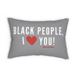 BLACKITY BLACK - WHITE LUMBAR PILLOW