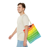 BLACK MAGIC RAINBOW WHITE  TOTE BAG