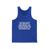 GIVE YOUR LOVE UNISEX TANK TOP