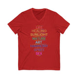 MEANING OF PRIDE UNISEX V-NECK T-SHIRTS