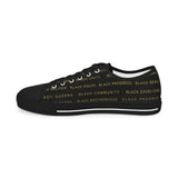 BLACK MAGIC - BLACK GOLD LOW-TOP SNEAKERS WHITE SOLE