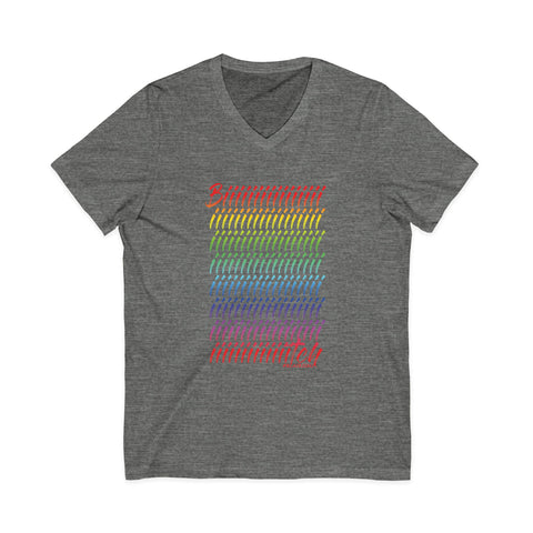 BIIIIIITCH RAINBOW UNISEX  V-NECK T-SHIRTS
