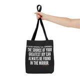 JOY IN THE MIRROR TOTE BAG
