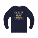 BLACK GAY PROUD UNISEX LONGSLEEVE T-SHIRTS