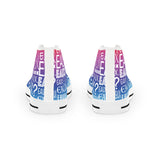 EAUX WHITE ON RAINBOW HI-TOP SNEAKERS WHITE SOLE