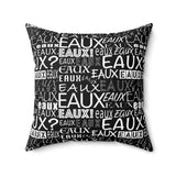 EAUX WHITE THROW PILLOW