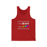 BLACK GAY FUP WHITE UNISEX TANK TOP