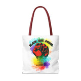BLACK GAY PROUD FIST TOTE BAG
