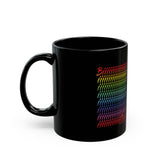 BIIIIIITCH RAINBOW CERAMIC BLACK MUG 11OZ,15OZ