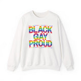 BLACK GAY PROUD UNISEX SWEATSHIRTS