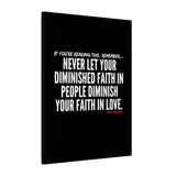 DIMINISHED FAITH CANVAS ART