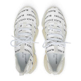 BLACK MAGIC - BLACK LETTERS MESH SNEAKERS