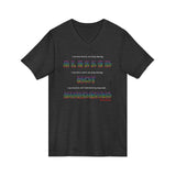 BLACK MAN RAINBOW UNISEX V-NECK T-SHIRTS
