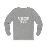 BEAUCOUP BLACK - WHITE UNISEX LONG SLEEVE T-SHIRT
