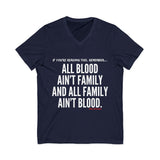 ALL BLOOD UNISEX V-NECK T-SHIRT