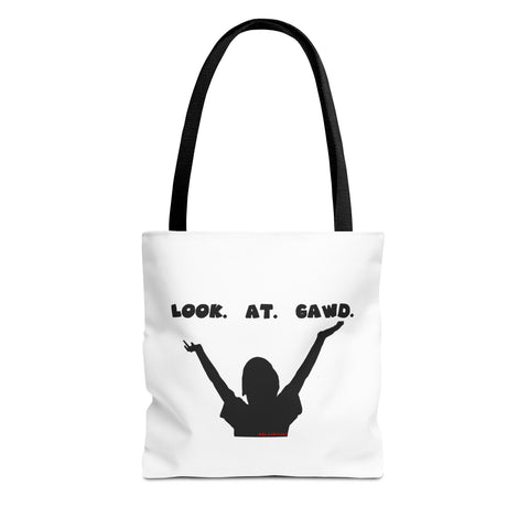 LOOK AT GAWD WHITE TOTE BAG