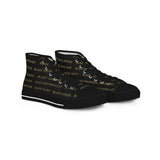 BLACK MAGIC - BLACK GOLD HI-TOP SNEAKERS WHITE SOLE