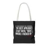 BEST APOLOGIES TOTE BAG