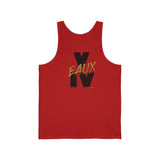 V EAUX IV- BLACK W/ GOLD EAUX UNISEK TANK TOP